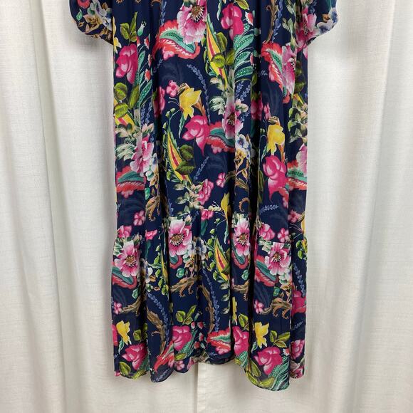 Soft Surroundings Navy Blue Paisley Samantha Maxi Dress Sz.L NWT - Picture 14 of 16